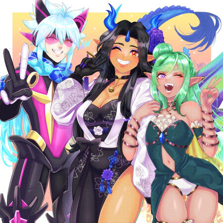 commission:28 Detail color/Thigh up commission